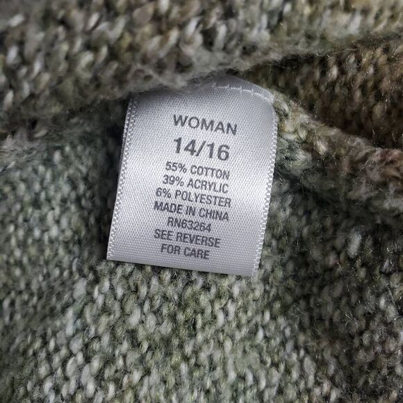 Dressbarn Women’s 14/16 Gradient Knit Short Sleeve Sweater Cardigan Pockets - Picture 7 of 7